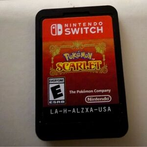 Nintendo Switch Pokémon Scarlet Game Card - Red and Black